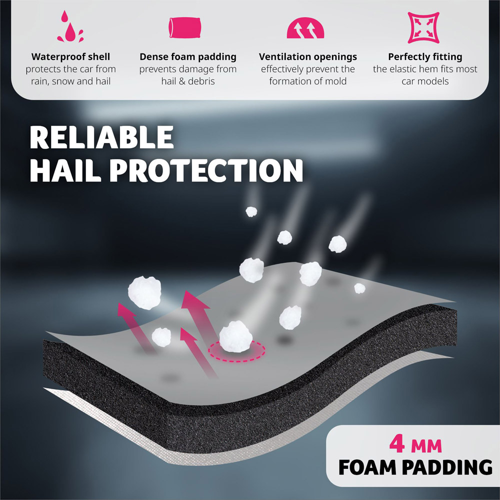 tectake Waterproof Car Cover 571 x 203 x 120cm Image 4