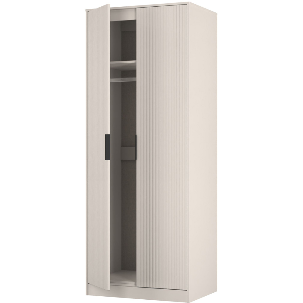 Crowndale Fluted 2 Door Kashmir Matt Tall Wardrobe Ready Assembled Image 6