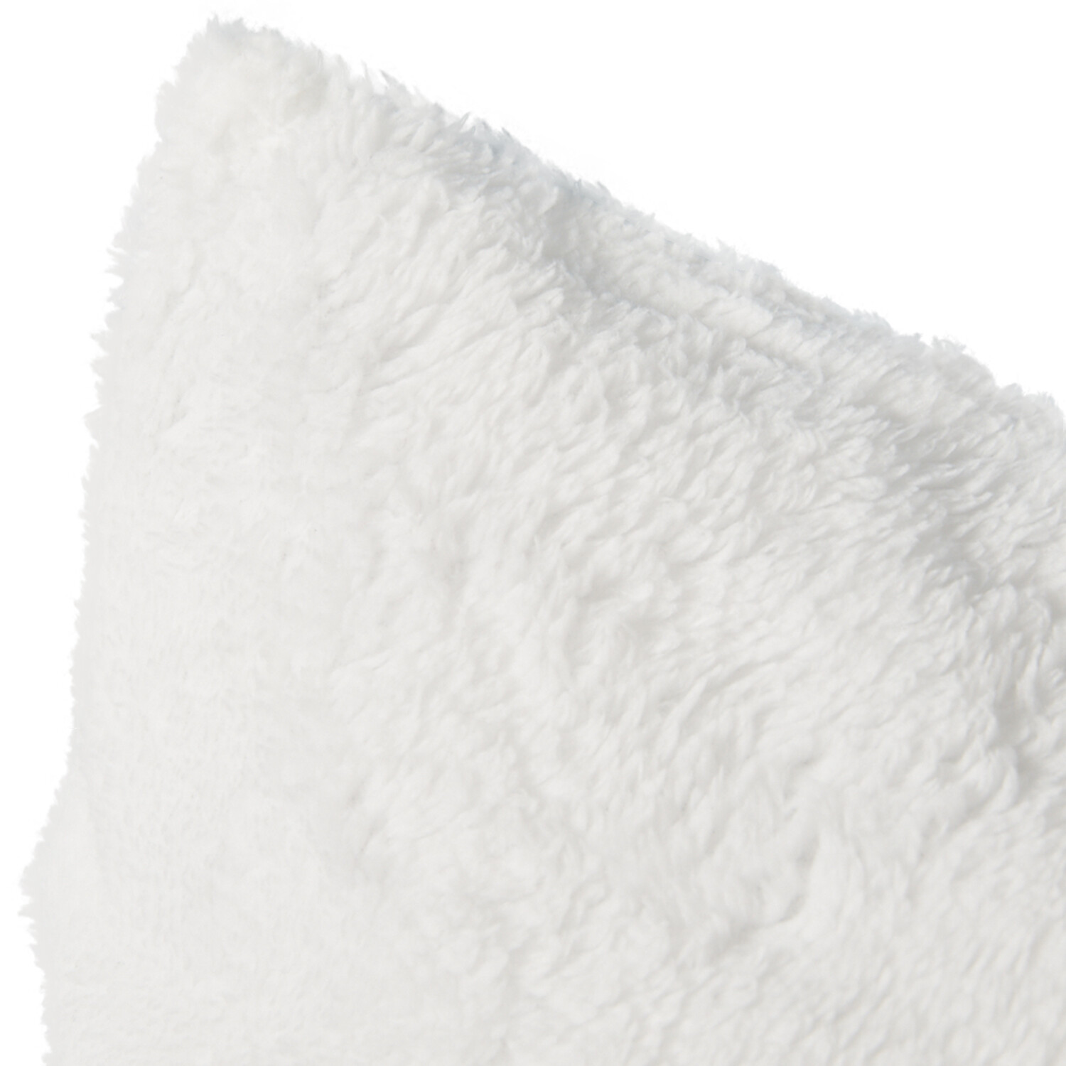 Teddy Fleece Pillowcase Pair Charcoal - White Image 5