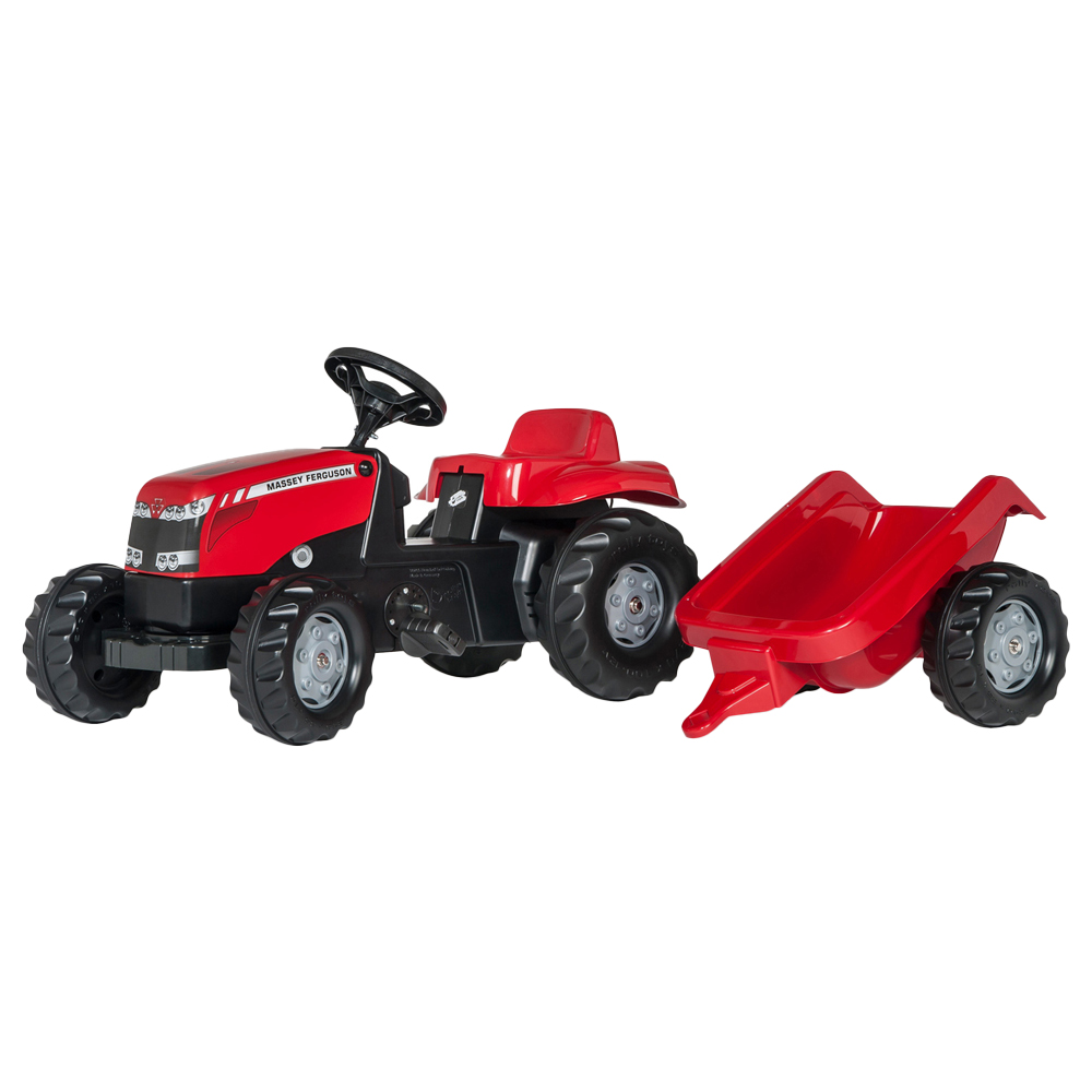 Robbie Toys Massey Ferguson Red Tractor and Trailer Image 1