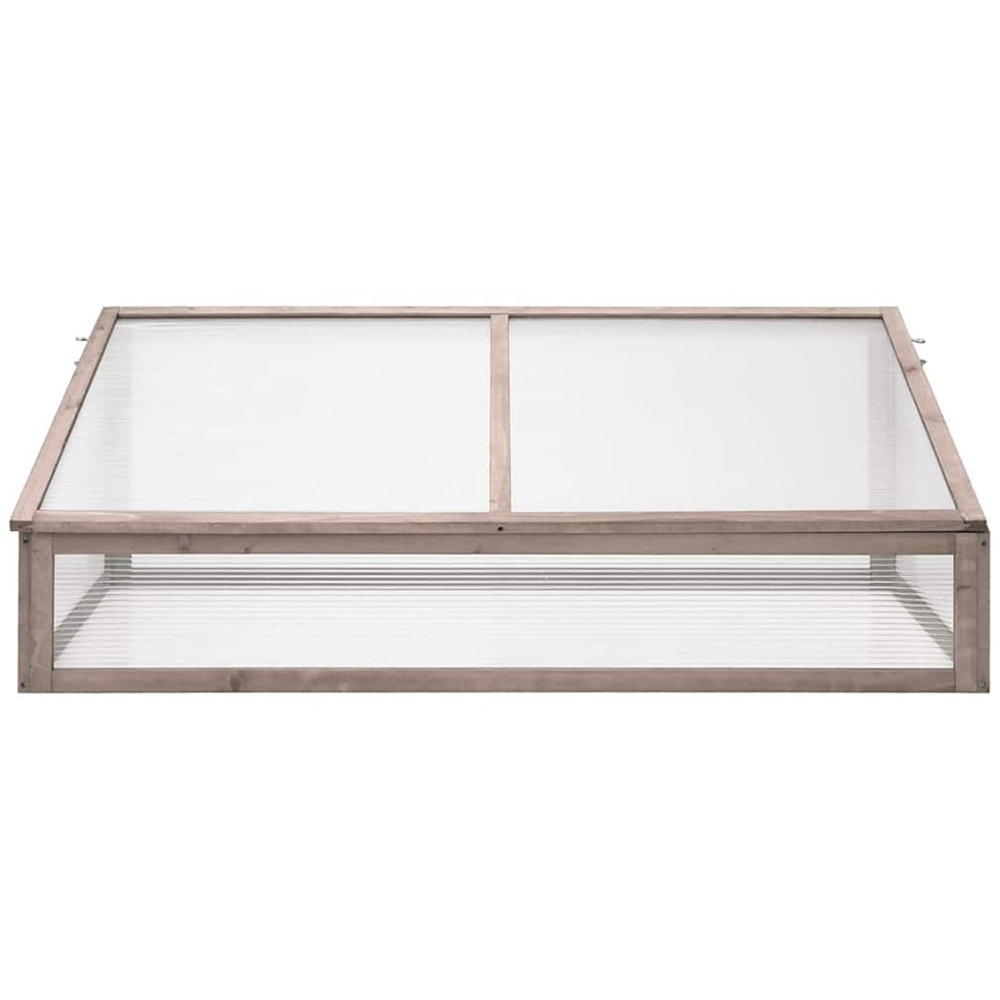 vidaXL Grey Wooden 1.8 x 3.6ft Greenhouse Image 2