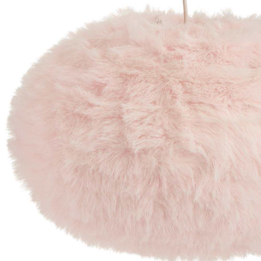 Wilko Pink Faux Feather Large Pendant Shade Image 4