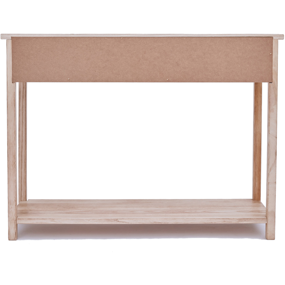 Portofino 2 Drawer Light Wood Wide Console Table Image 7