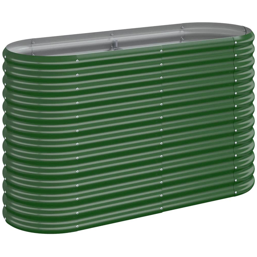 vidaXL Green Galvanised Steel Raised Garden Bed 68 x 40 x 114cm Image 1