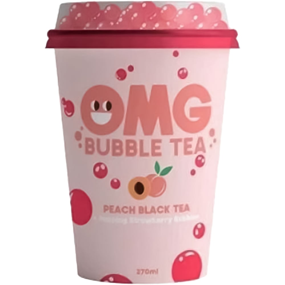 OMG Bubble Tea Peach Black Tea 270ml Image