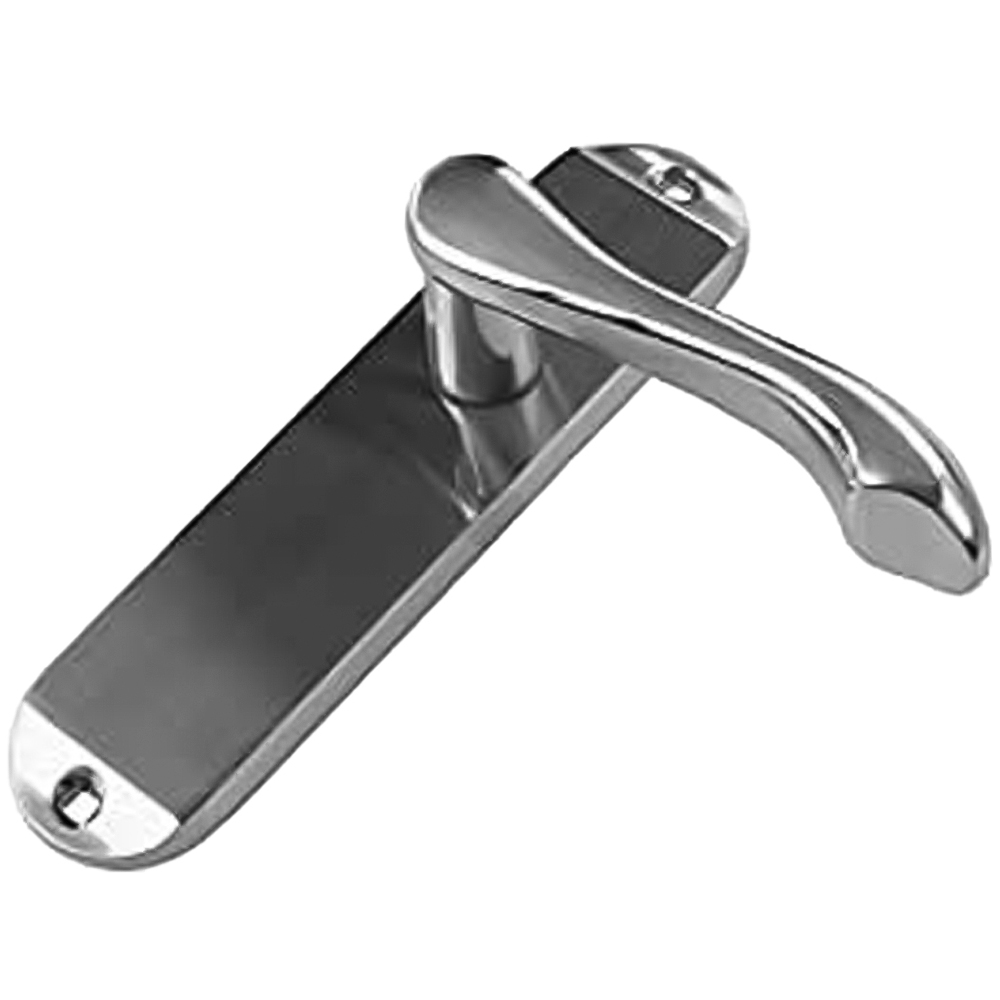Golden Grace Satin Chrome Cadenza Latch Door Handle Set 8 Pack Image