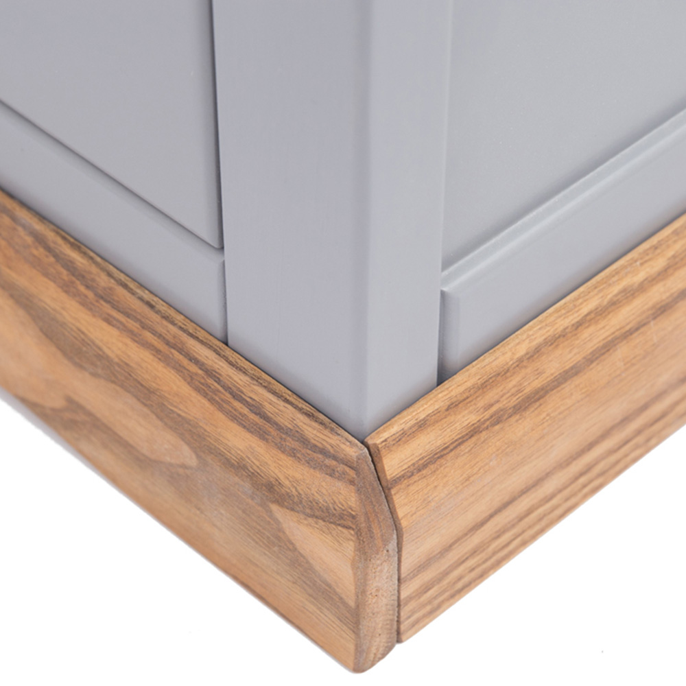 Biccari 3 Shelf Grey Bookcase Image 6