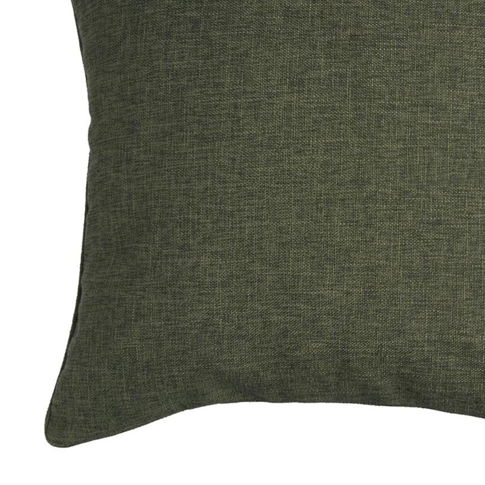 Wilko Olive Green Faux Linen Cushion 55x55cm Image 5