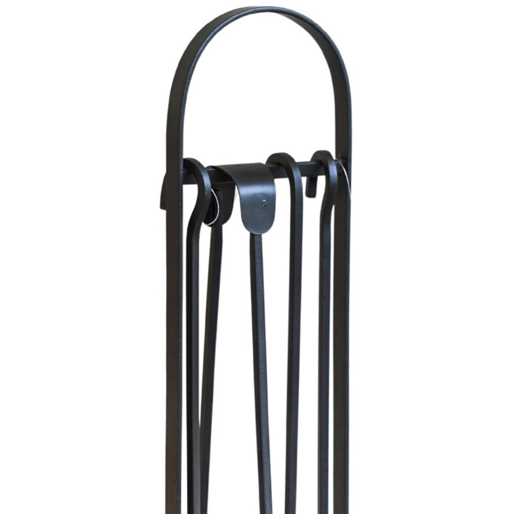 Ivyline 4 Piece Black Curved Companion Set Image 3
