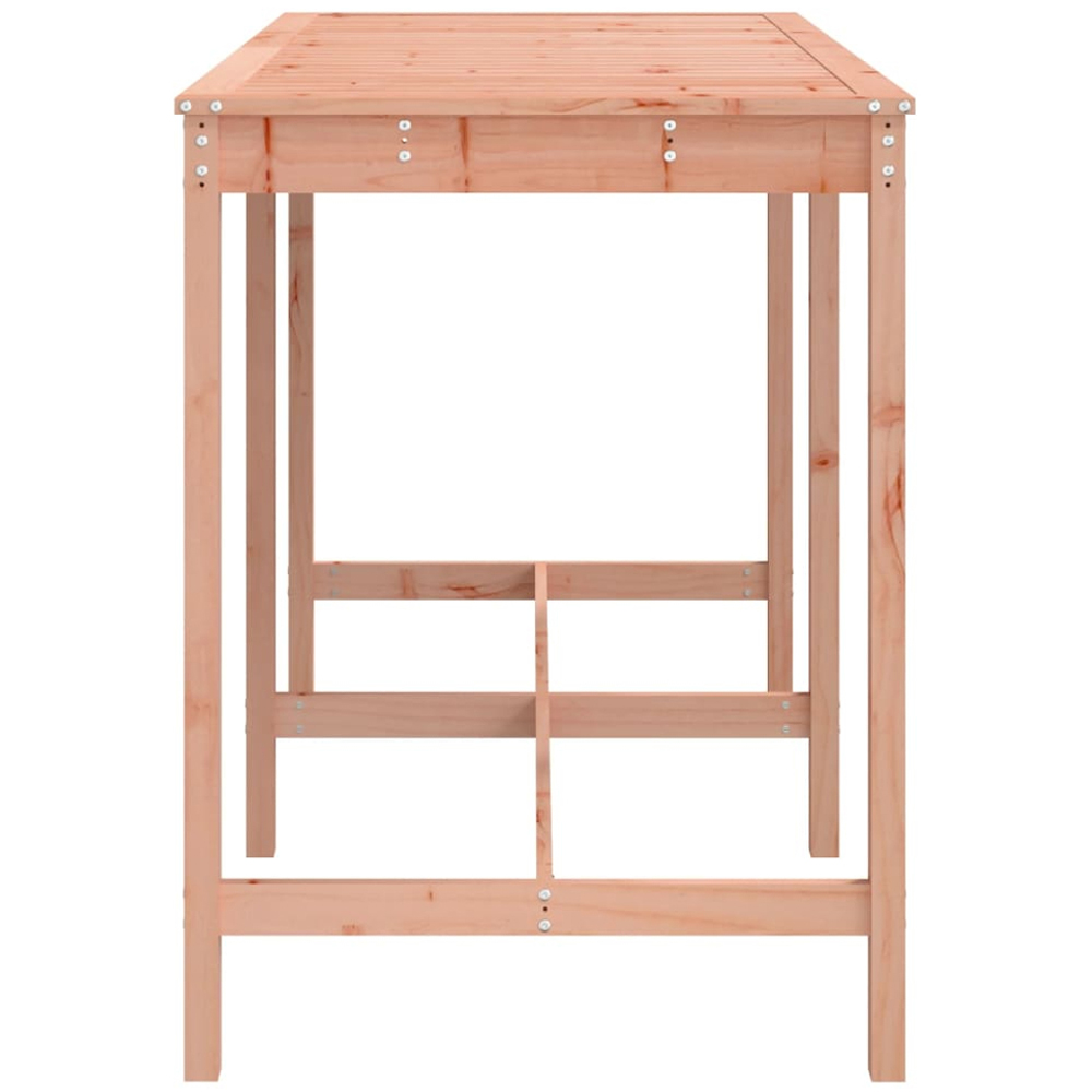 vidaXL 6 Seater Solid Douglas Wood Slatted Garden Dining Table Natural Image 4