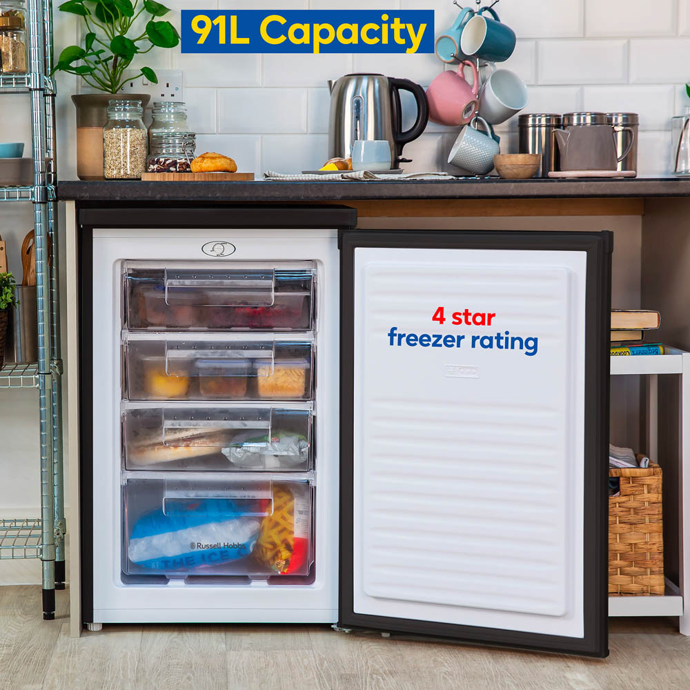 Russell Hobbs RH85UCFZ552E1B Black 91L Under Counter Freezer Image 5