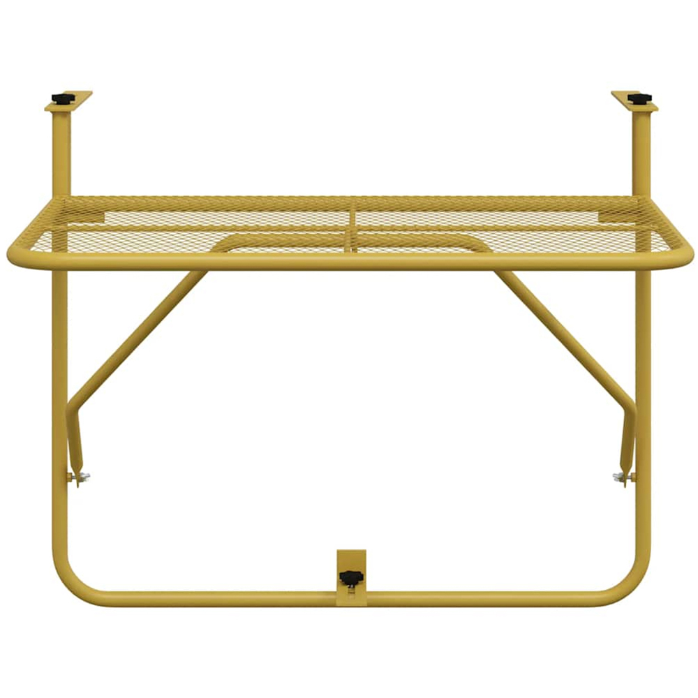 vidaXL Gold Steel Foldable Balcony Table 60 x 40cm Image 3