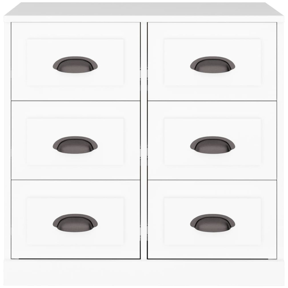 vidaXL 6 Drawer White Sideboard Image 6