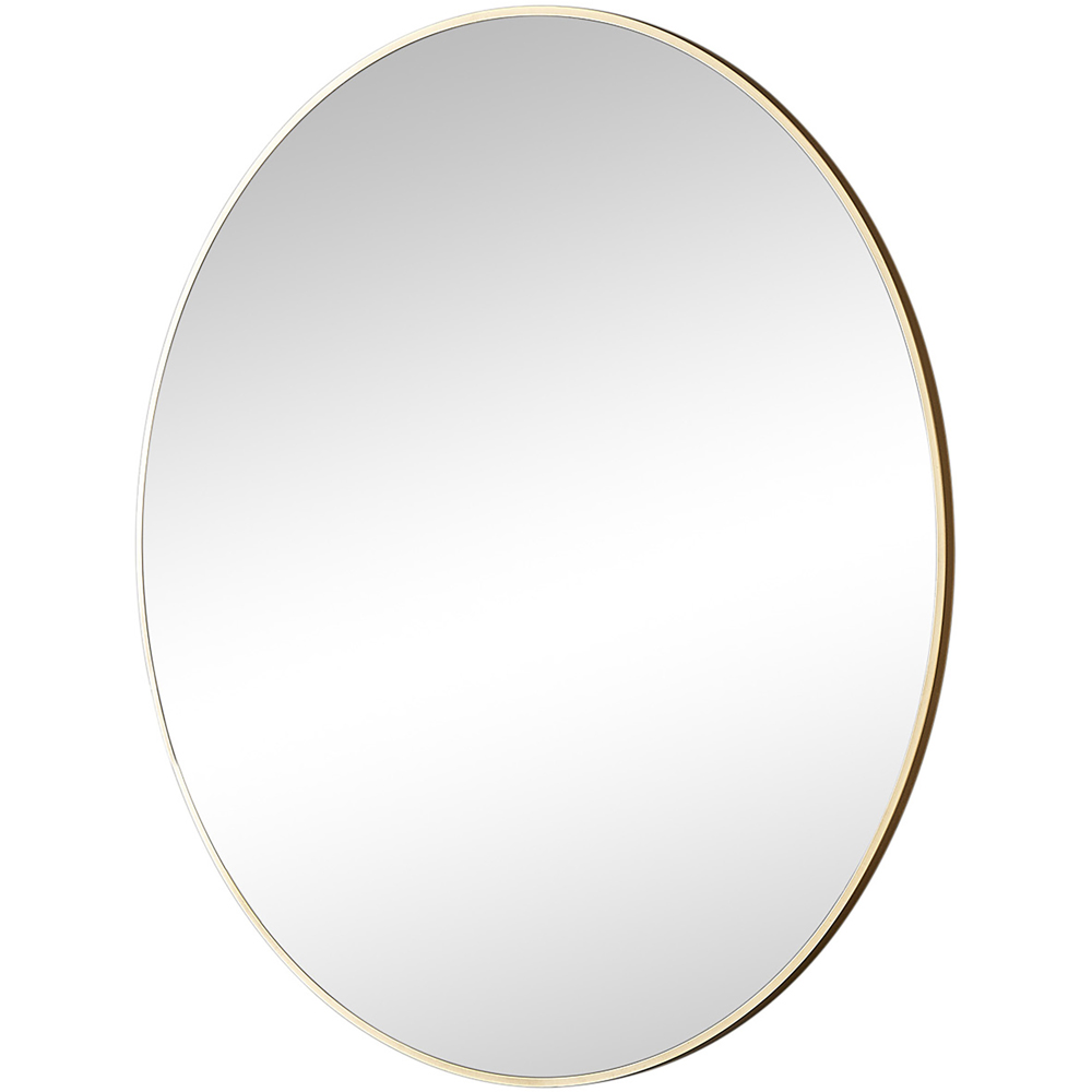 Furniturebox Emma Round Gold Frame Wall Mirror 100cm Image 1