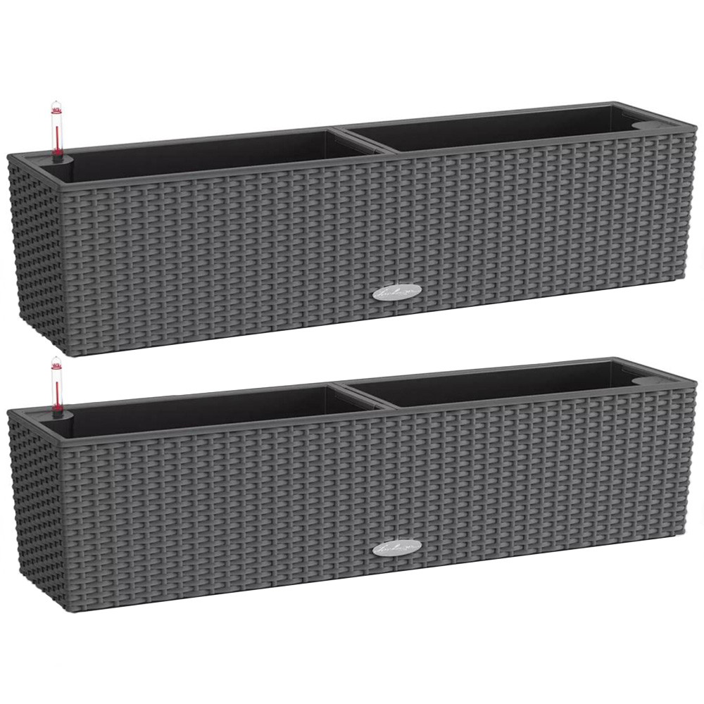 Lechuza Balconera Granite Self Watering Window Box Planter 80cm 2 Pack Image 1
