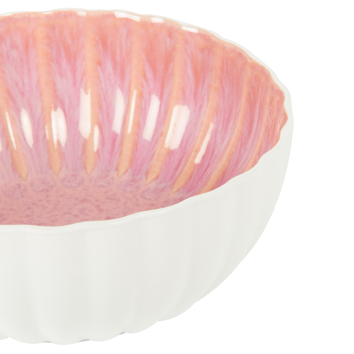 Reactive Glaze Rice Bowl Pink Image 3
