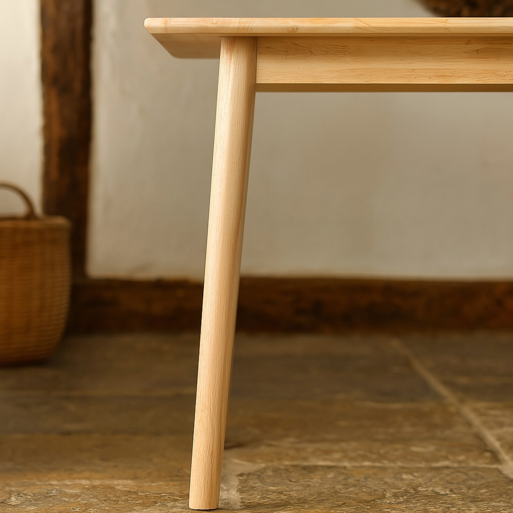 Nicholas Winter 4 Seater Wooden Square Dining Table Natural Image 3