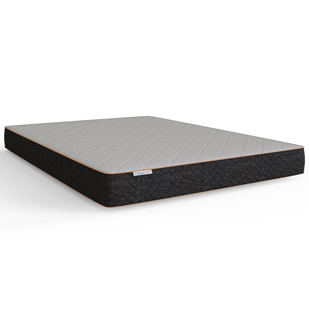 GFW Small Double Grey Hopsack Fabric End Lift Ottoman Bed with Memory Pocket Spring Mattress Image 2