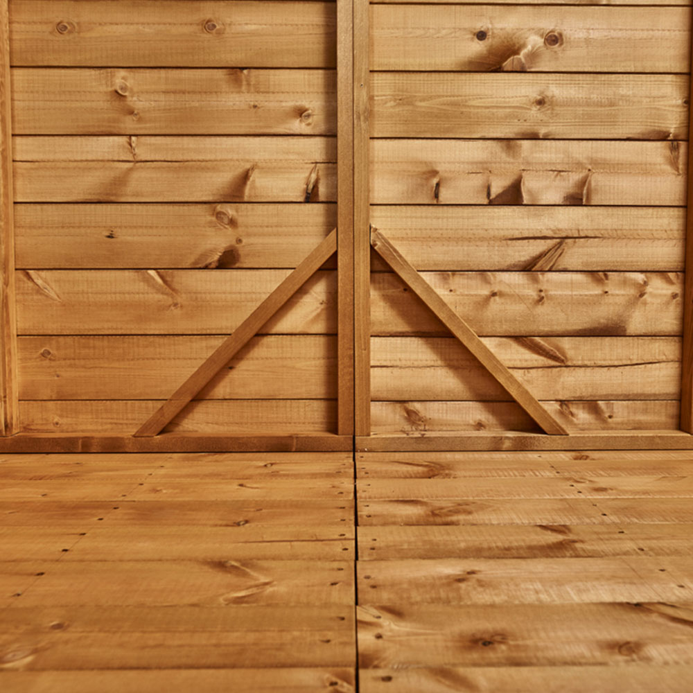 Power Sheds 10 x 4ft Double Door Pent Wooden Shed Image 4
