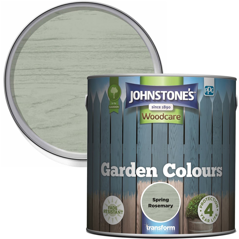 Johnstone's Woodcare Garden Colours Spring Rosemary Paint  2.5L Image 1