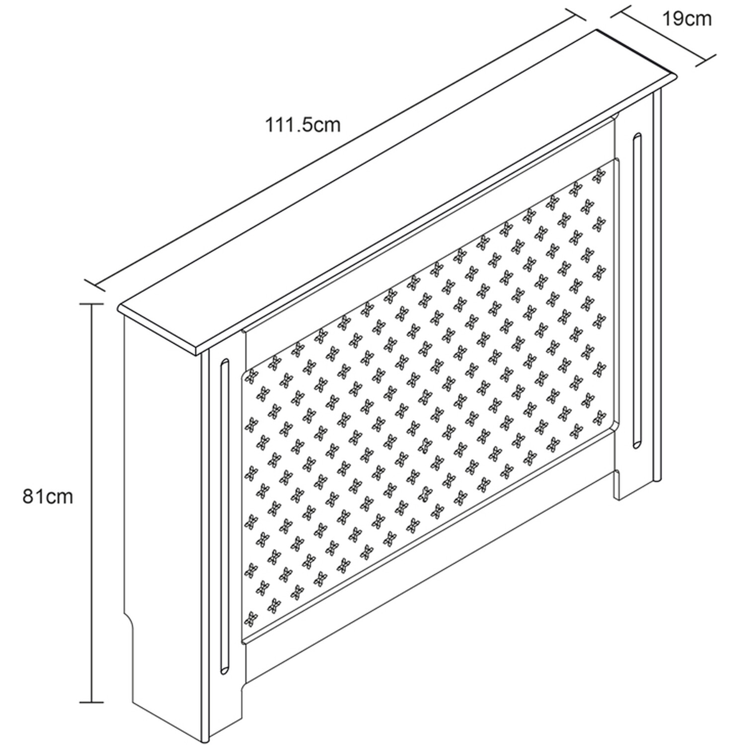 Classic Mini Radiator Cabinet White 111.5cm Image 7