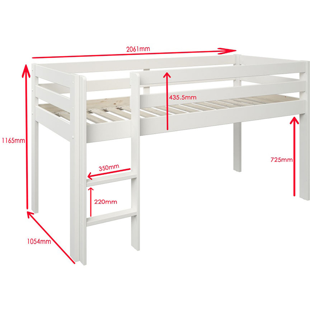 Noomi Midi Single Continental Grey Mid Sleeper Craft Cabin Set Image 5