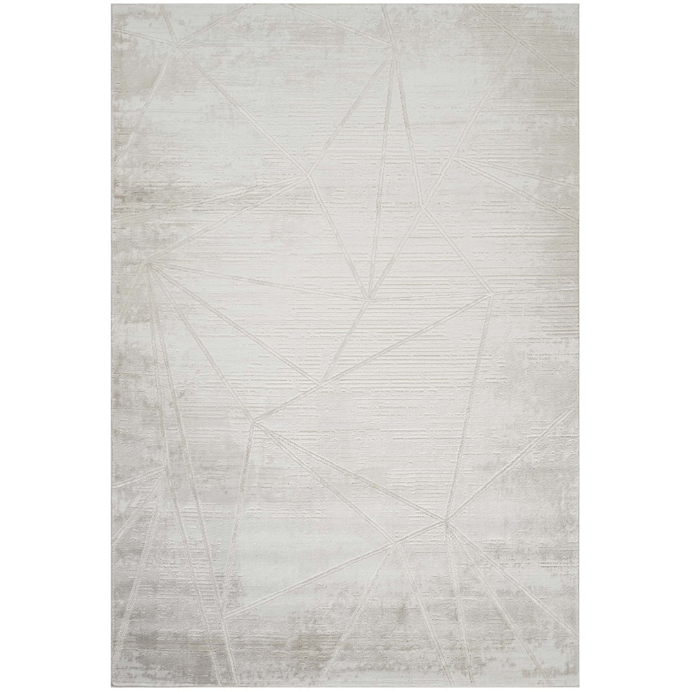Desire Rugs Novu Mirage Beige Modern Abstract Geometric Metallic Rug 200 x 290cm Image 1