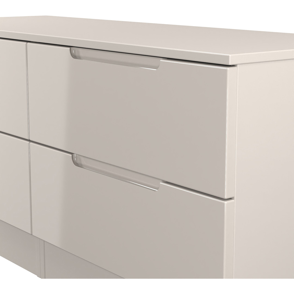Crowndale Milan 4 Drawer Grey Gloss and Oak Bed Box Image 4