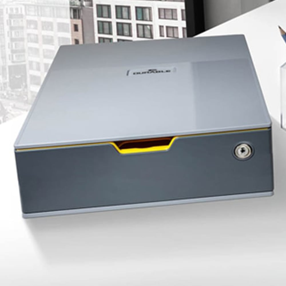 Durable Varicolor Safe Yellow Lockable GDPR Desktop Storage Drawer A4+ Image 1
