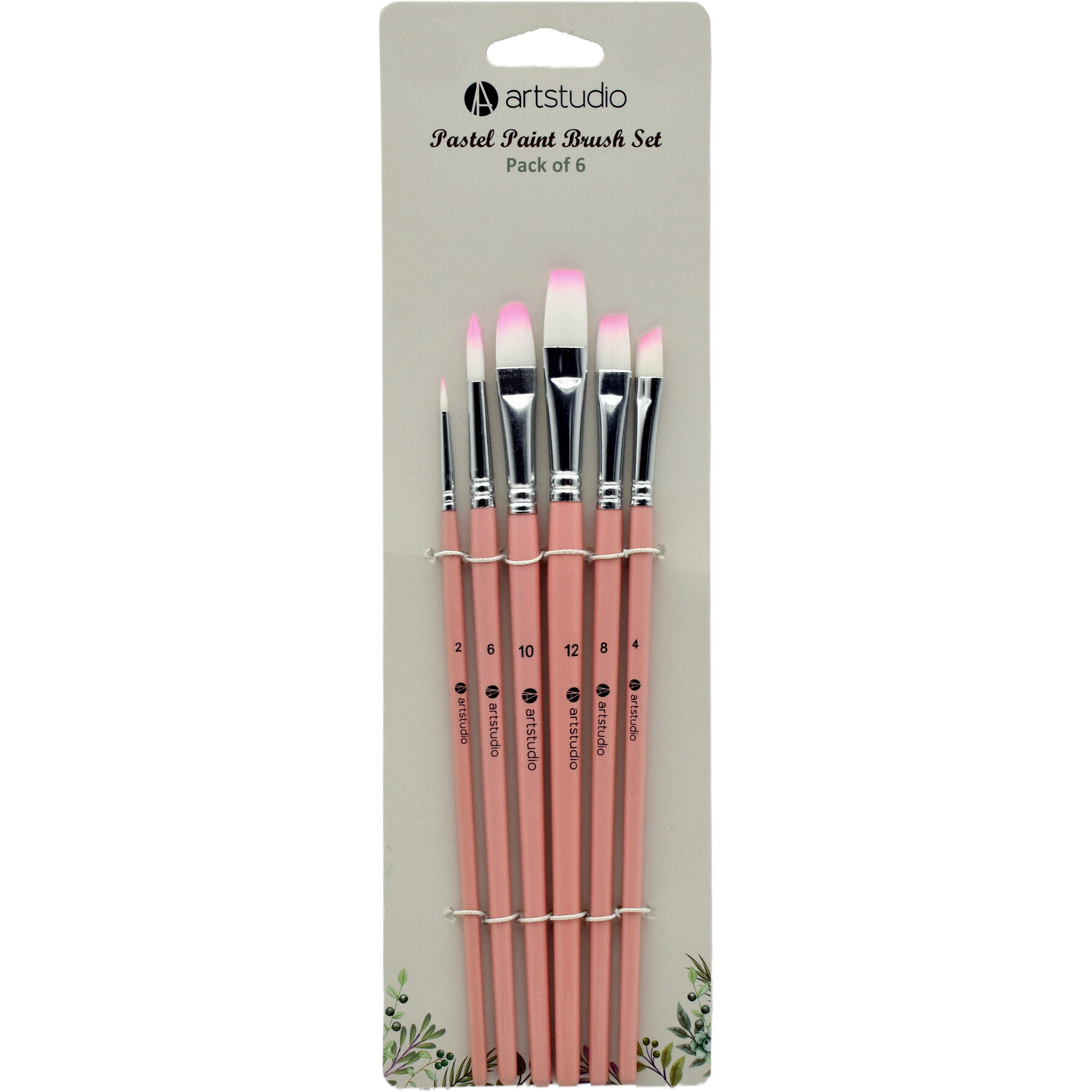 Set of 6 Pastel Paintbrushes Image 2