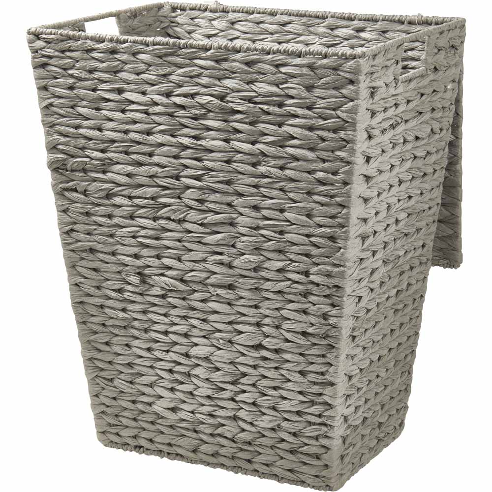 Wilko Grey Paper Rope Rectangular Basket Image 2