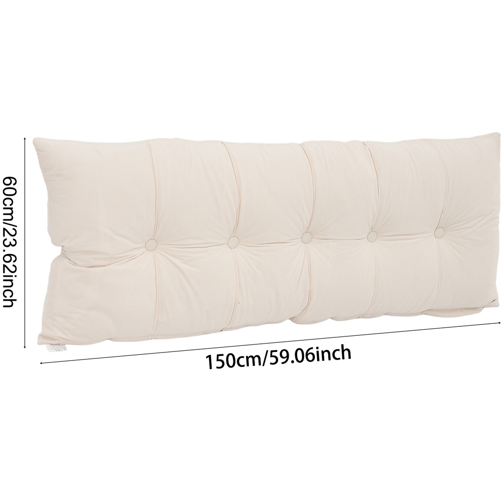Living and Home Beige Chenille Headboard Pillow 60 x 150cm Image 8