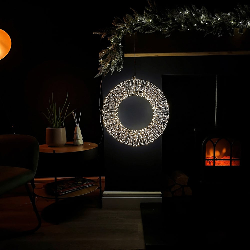 Samuel Alexander 600 Warm White LED Rose Gold Wreath 45cm Image 9