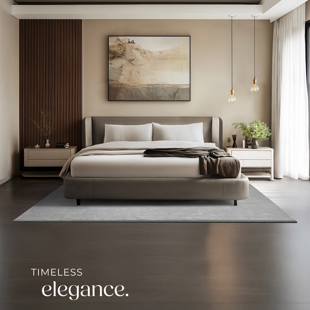 tectake Zonelle Grey Short Pile Ultra Soft Rug 230 x 160cm Image 6