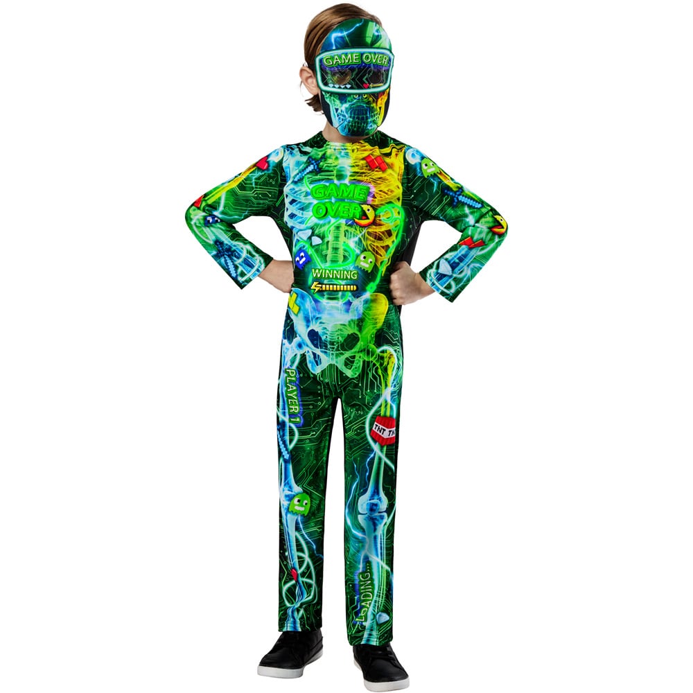 Rubies Gamer Skeleton Kids Halloween Costume 9 to 10 Years Image 1