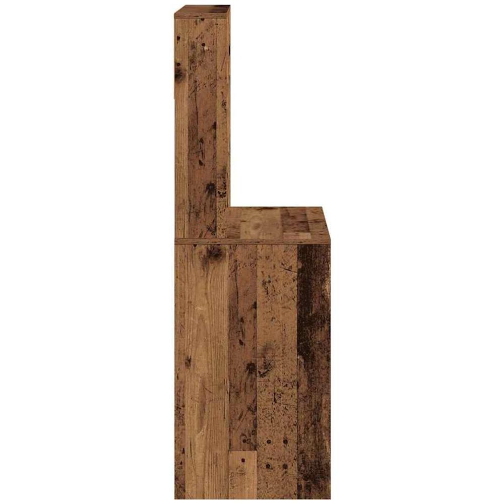vidaXL 6 Shelf Study Desk Old Wood Effect Image 4