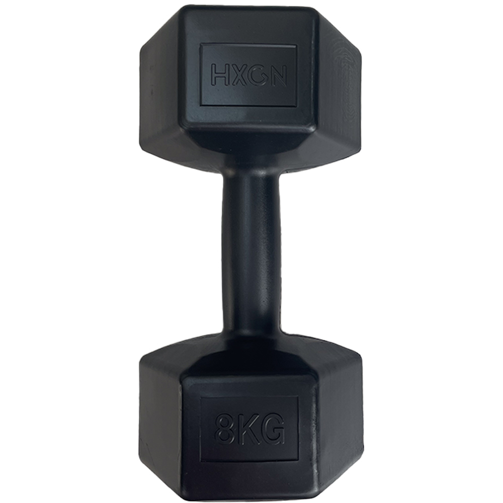 HXGN Black Hex Dumbbell 8kg 2 Pack Image 3