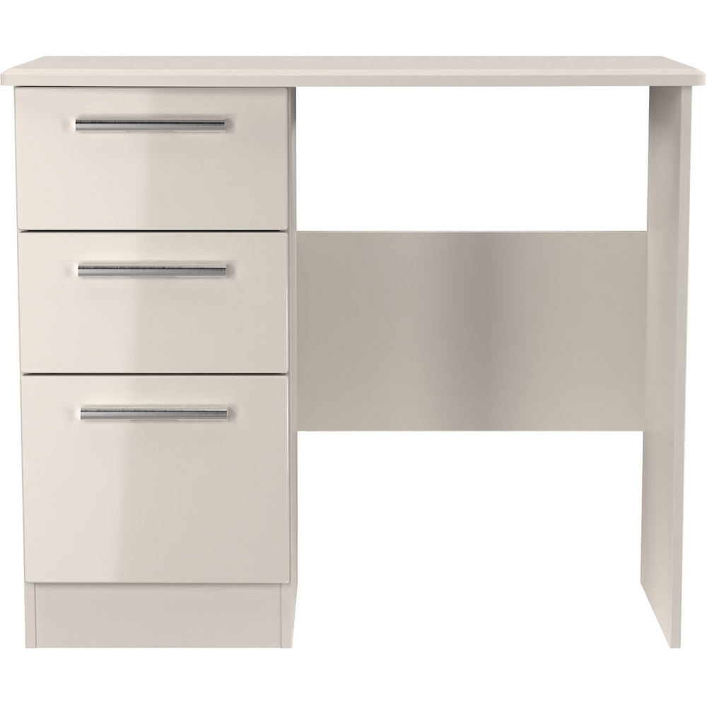 Crowndale Knightsbridge 3 Drawer Kashmir Gloss Vanity Dressing Table Ready Assembled Image 2