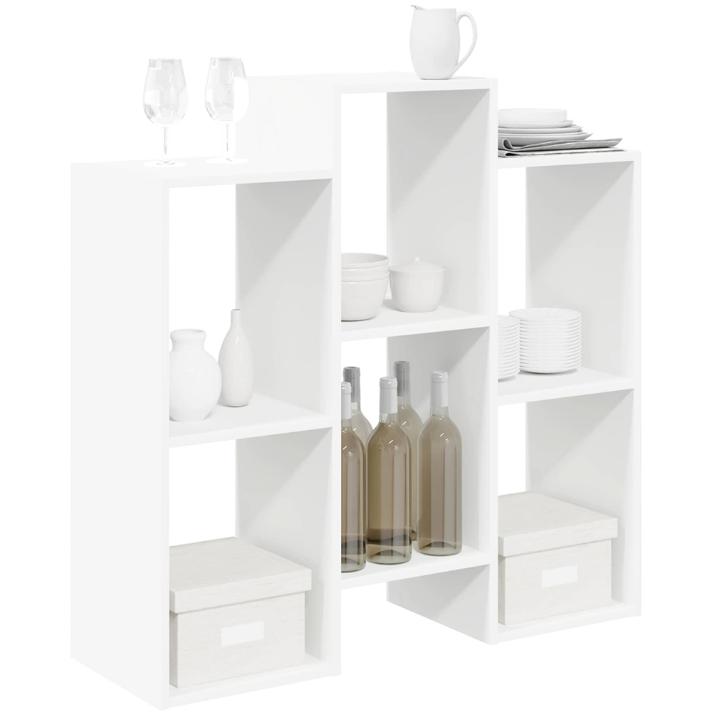 vidaXL 6 Open Shelf White Sideboard Image 4