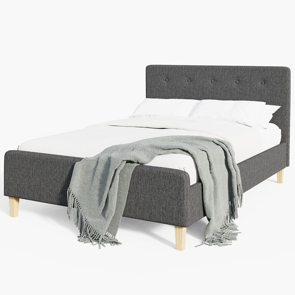 Ashbourne Bed Frame 135cm Grey Image 2