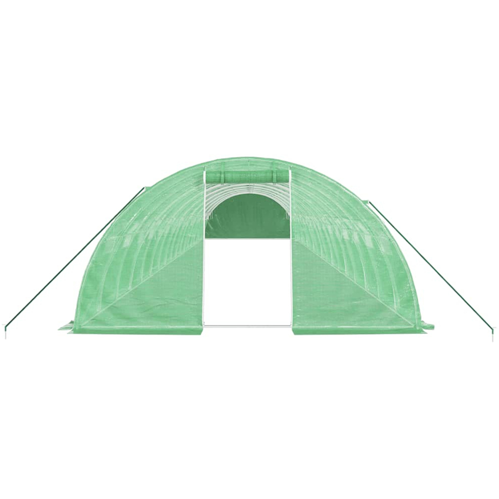 vidaXL Green Polyethylene Galvanised Steel Frame 59 x 13.1ft Greenhouse Image 3