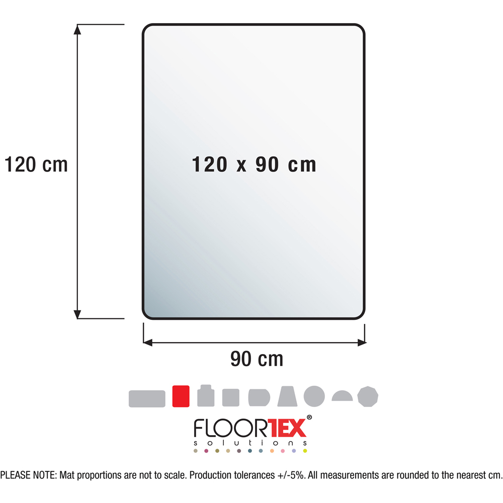 Floortex Enhanced Polymer Rectangular Chair Mat for Carpets up to 9mm 90 x 120cm Image 9