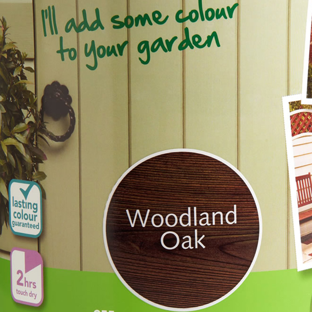 Wilko Garden Colour Woodland Oak Wood Paint 1L Image 3