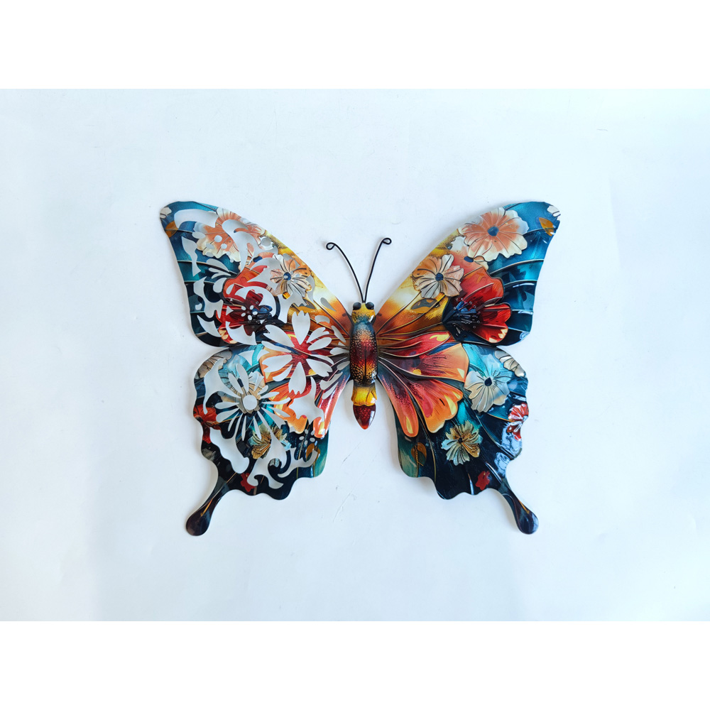 Avilo Botanical Print Metal Butterfly Wall Art Image 3