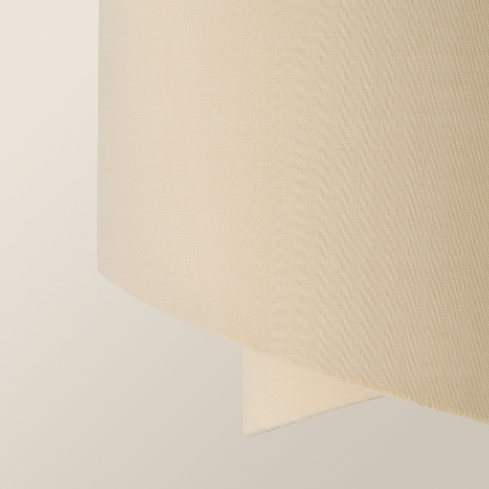 ValueLights Trekan 2 Layer Mink with Metallic Gold Inner Pendant Lamp Shade 40cm Image 4