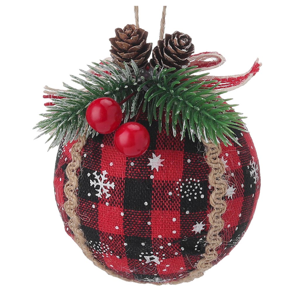Living and Home White Red and Green Christmas Baubles 9 Pack Image 3