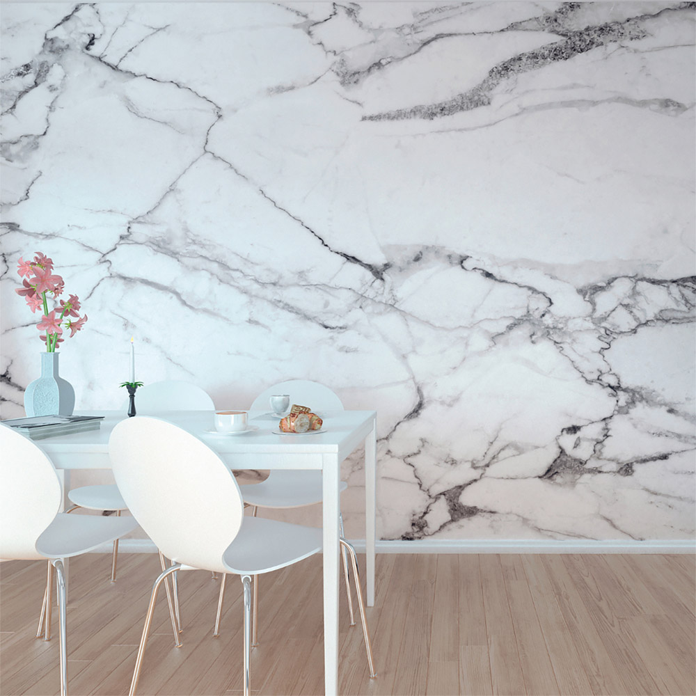 Origin Murals Marble White Wall Mural Image 1