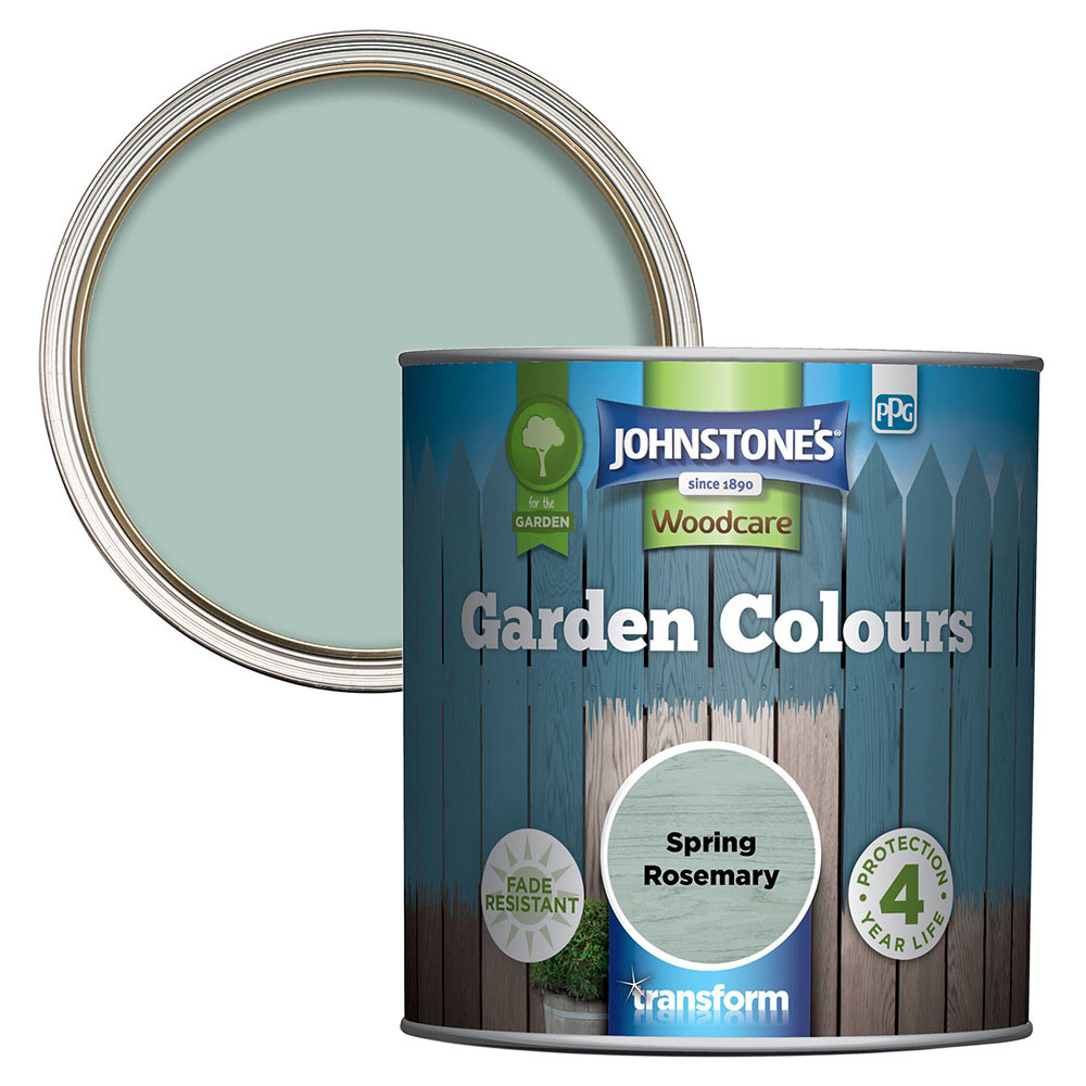 Johnstone's Woodcare Spring Rosemary Garden Colours Paint 1L Image 1
