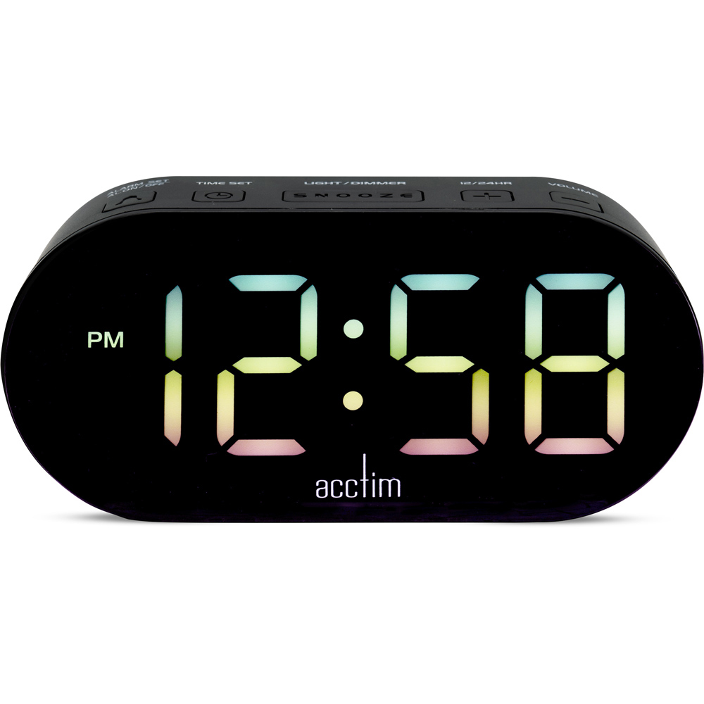 Acctim Lyra Colour Fade LED Display Wireless Alarm Clock 14cm Image 2