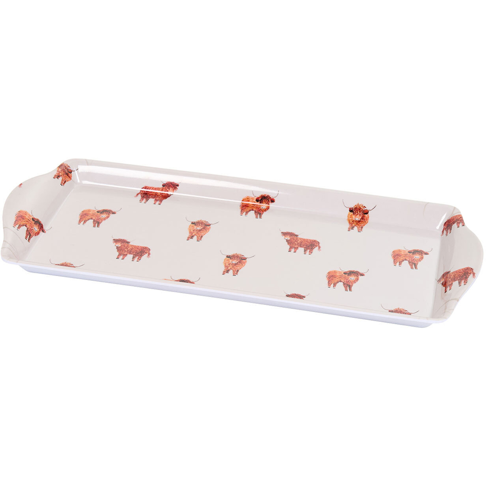 Highland Cow Small Sandwich Tray White Image 3